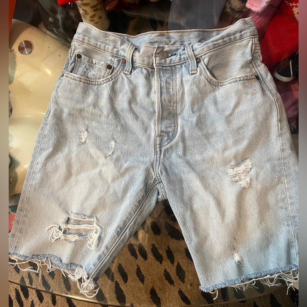 Levi 501 Long Denim Shorts
